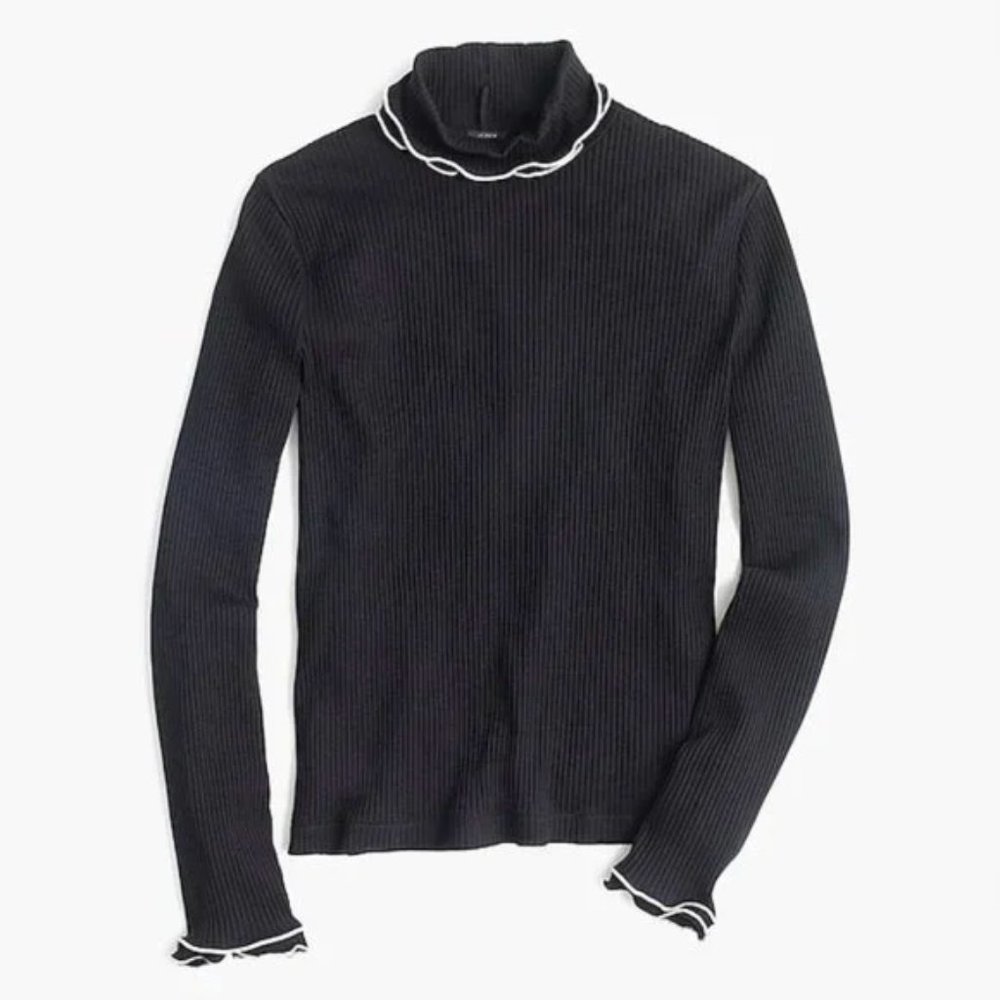 J. Crew ruffle edge turtleneck